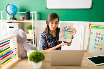 color-picture-hispanic-teacher-feeling-proud-showing-online-kids-homework-virtual-lesson-1